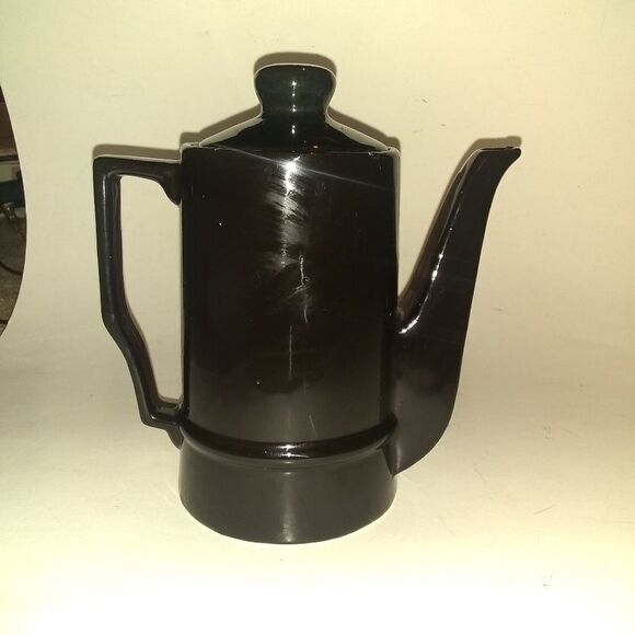⬇️⬇️⬇️Vintage Japanese Tall Black Coffee Tea Pot - Picture 3 of 7